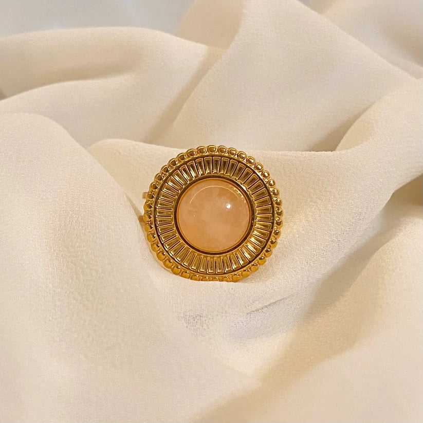 Soleya | Rose Quartz | Adjustable Ring