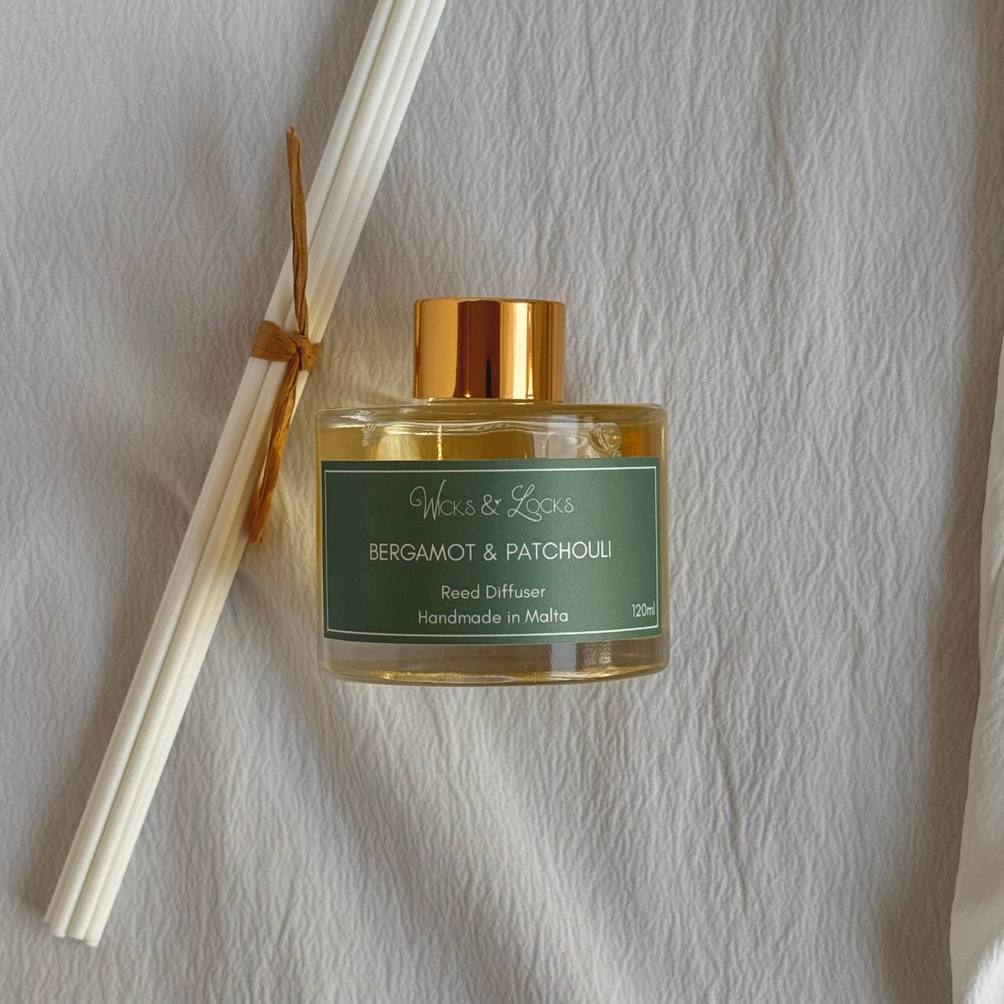 Bergamot & Patchouli| Reed Diffuser | Wicks & Locks | Malta