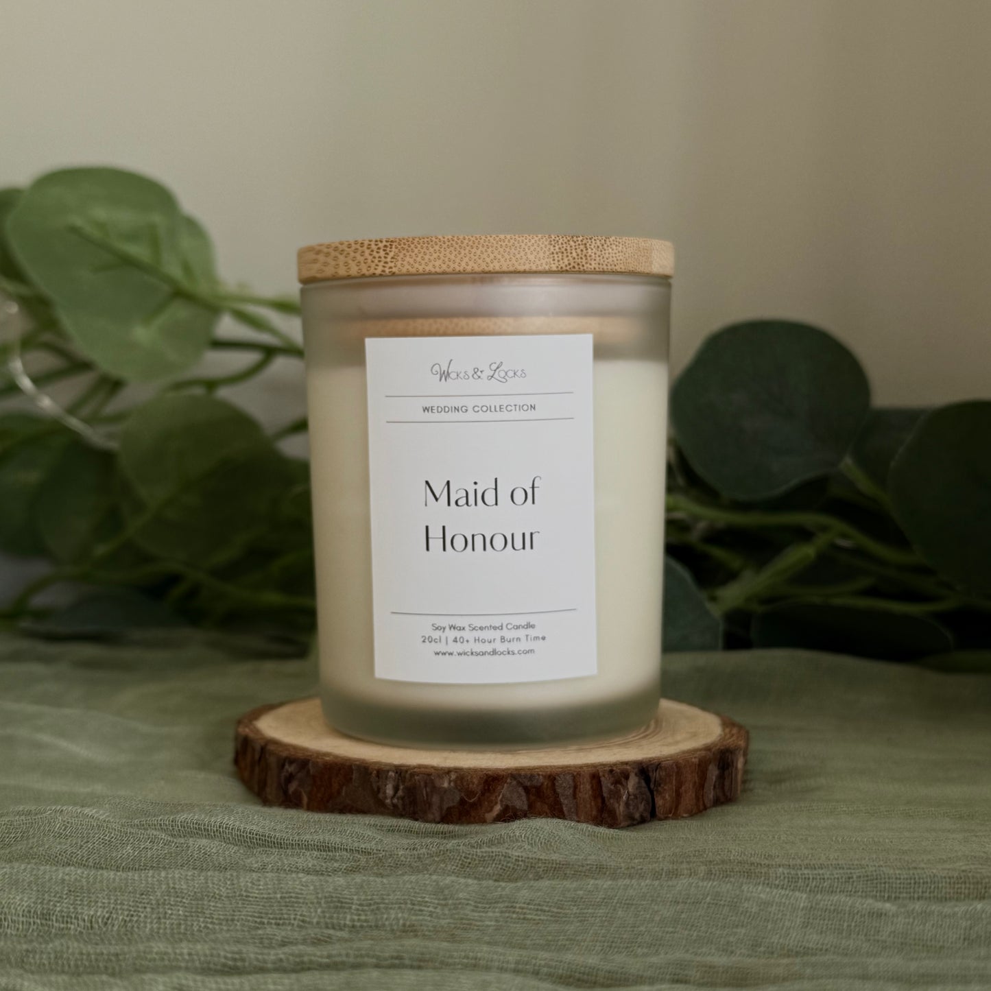 Maid of Honour | Wedding Collection | Luxury Scented Candle | Wicks & Locks | Malta
