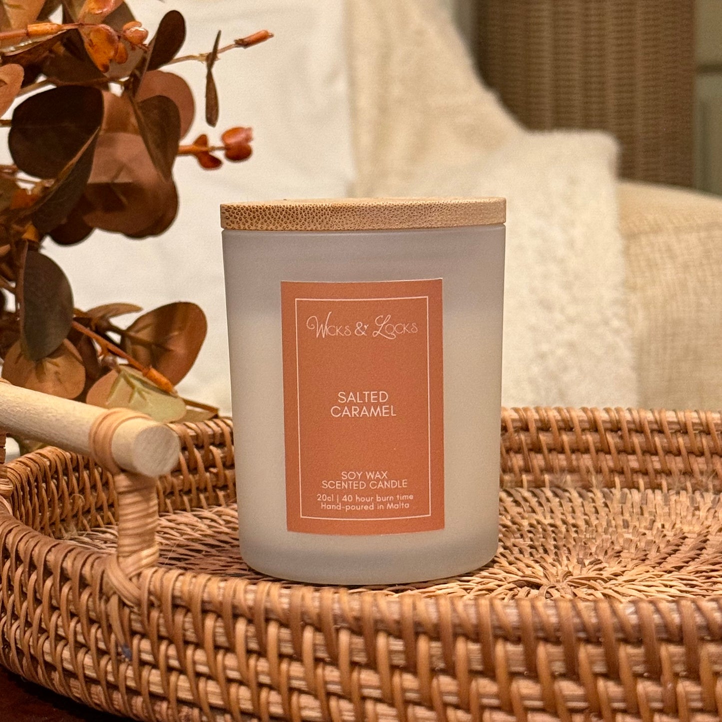 Salted Caramel | Luxury Scented Candle | Wicks & Locks