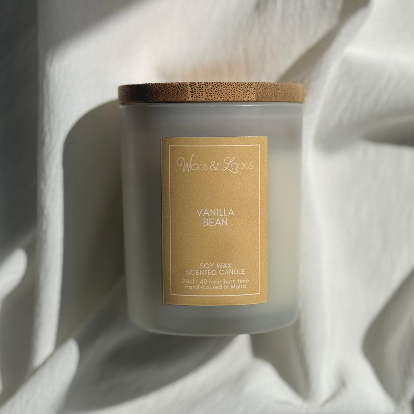 Vanilla Bean | Luxury Scented Candle | Wicks & Locks | Malta