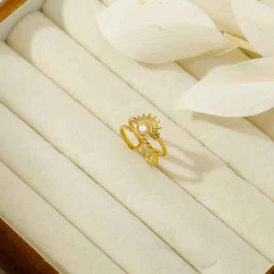 Solaris Crown | Mother of Pearl | Adjustable Ring