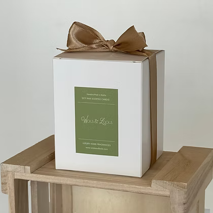 Candle Gift Box | Luxury Scented Candle | Wicks & Locks | Malta
