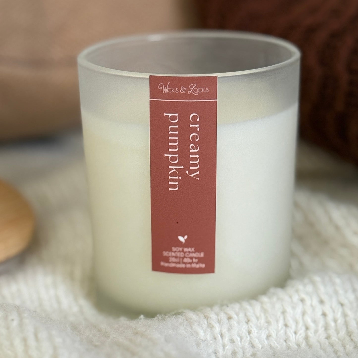 Creamy Pumpkin | Scented Candle | Autumn Collection | Wicks & Locks | Handmade in Malta