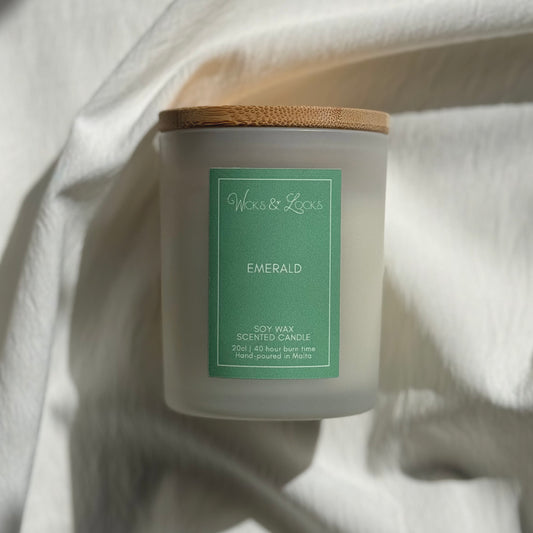 Emerald | Luxury Scented Candle | Wicks & Locks | Malta