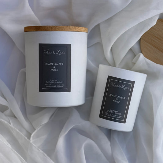 Black Amber & Musk | Luxury Scented Candle