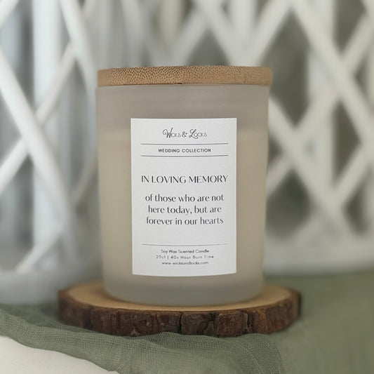 In loving memory | Wedding Collection | Wicks & Locks | Luxury Scented Candle | Malta