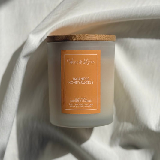 Japanese Honeysuckle | Luxury Scented Candle | Wicks & Locks | Malta