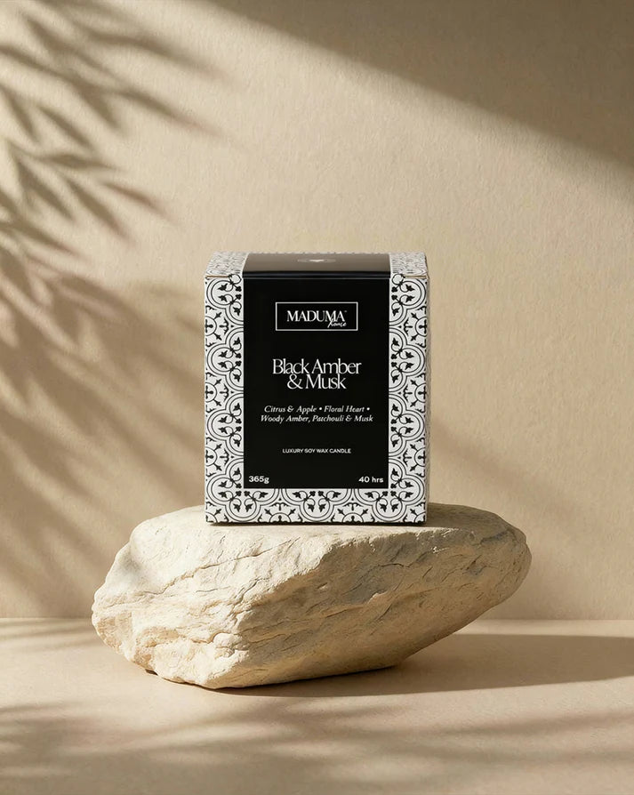 MADUMA® Scented Candle - Black Amber & Musk