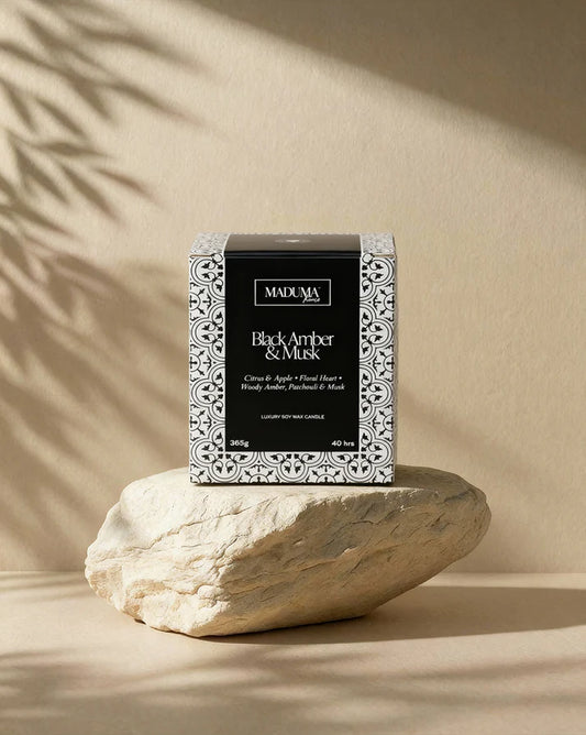MADUMA® Scented Candle - Black Amber & Musk