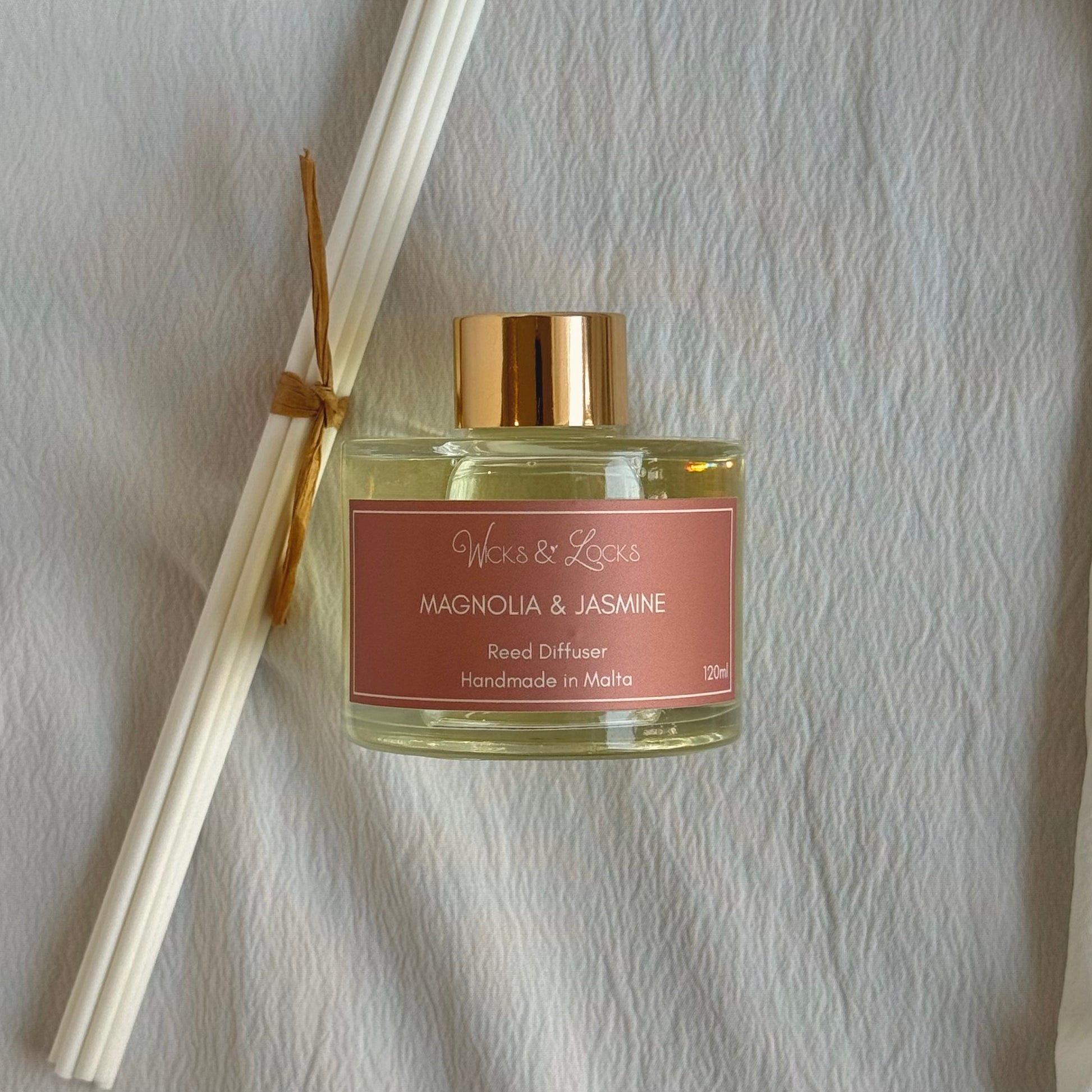 Magnolia & Jasmine | Reed Diffuser | Wicks & Locks | Malta