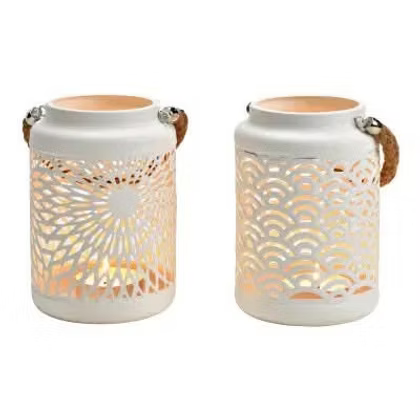 Metal Lantern | White | Small | Wicks & Locks