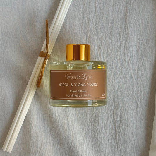 Neroli & Ylang Yang | Reed Diffuser | Wicks & Locks | Malta