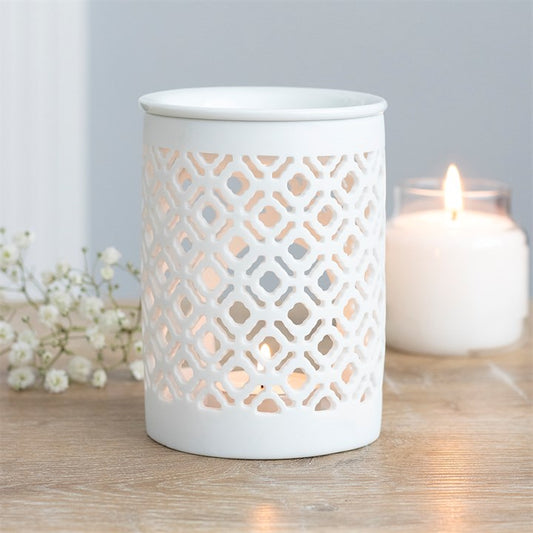 White Lattice | Fragrance Lamp