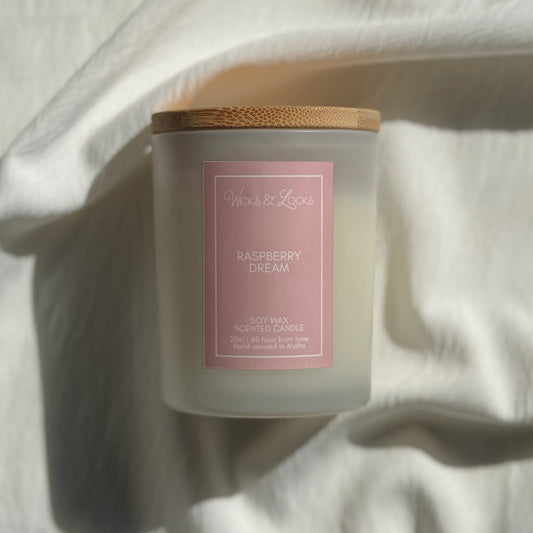 Raspberry Dream | Luxury Scented Candle | Wicks & Locks | Malta