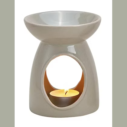 Round Grey-Green | Fragrance Lamp | Wicks & Locks