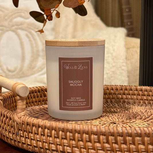Snuggly Mocha | Luxury Scented Candle | Wicks & Locks