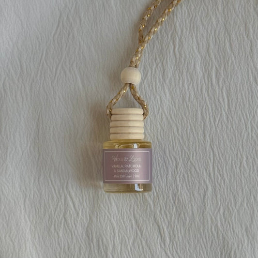Vanilla, Patchouli & Sandalwood | Mini Diffuser | Wicks & Locks | Malta
