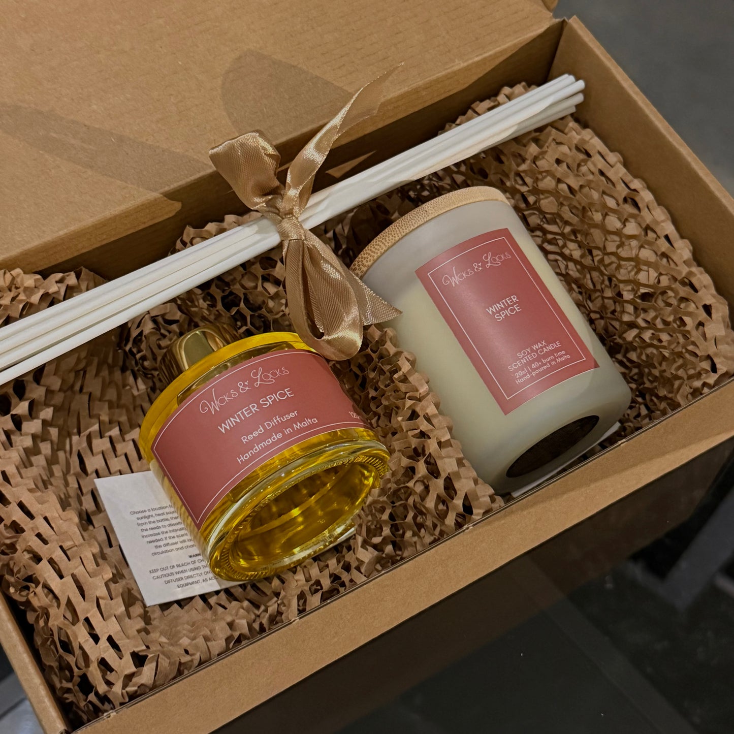 scented candle and reed diffuser gift set christmas home gift box