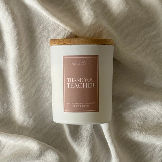 Thank You Teacher Candle Gift