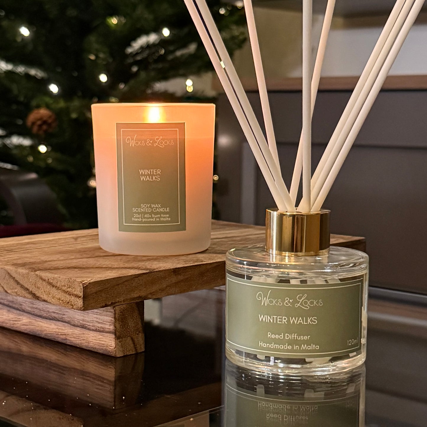 scented candle and reed diffuser gift set christmas home gift box